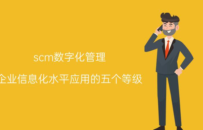 scm数字化管理 企业信息化水平应用的五个等级？